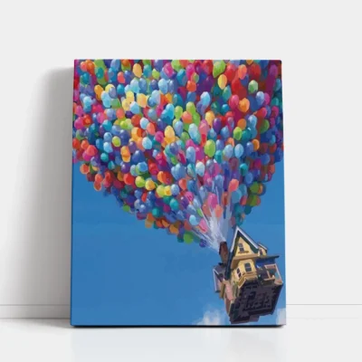 Up House Balloons paint by numbers for adults DIY painting kit