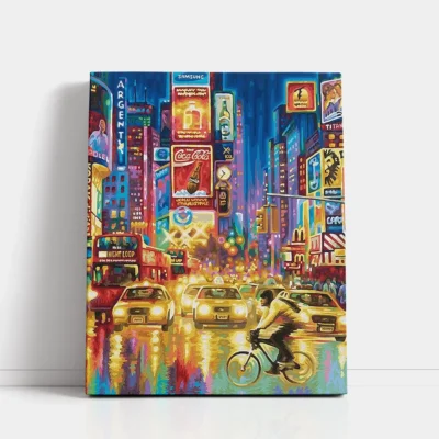 Urban Street Scene paint by numbers for adults DIY painting kit
