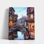 Venice Canal at Dusk paint by numbers for adults DIY painting kit