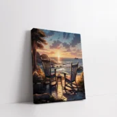 Framed Where Day Begins paint by numbers sunrise landscape wall art