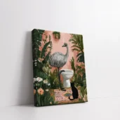 Framed Where Feathers Meet Whiskers paint by numbers animal wall art