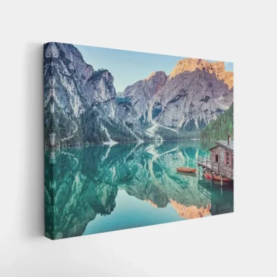 Scenic cabin lake landscape paint by numbers wall art