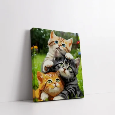 Rainy Day For Little Kittens Paint By Numbers For Adults