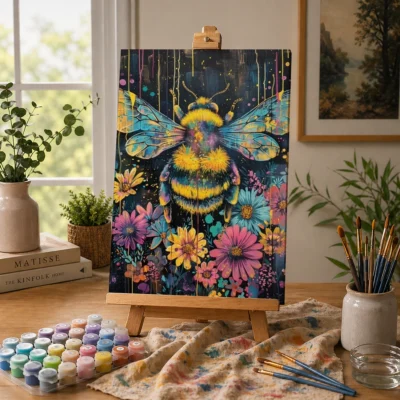 Blooming Bumblebee Paint By Numbers For Adults