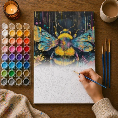Blooming Bumblebee Paint By Numbers For Adults
