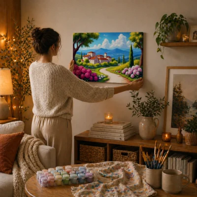 Blooming Country Lane Paint By Numbers For Adults