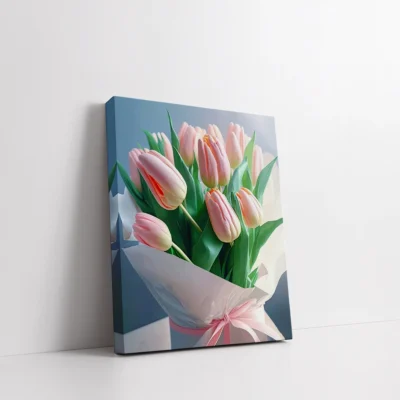 Blush Tulip Bouquet Paint By Numbers For Adults