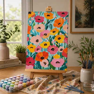 Bright floral pattern Paint By Numbers For Adults