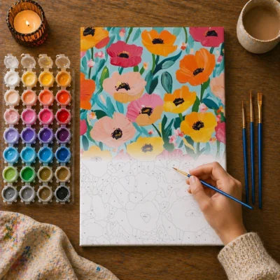 Bright floral pattern Paint By Numbers For Adults