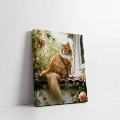 Cat on a Cottage Window Paint By Numbers For Adults
