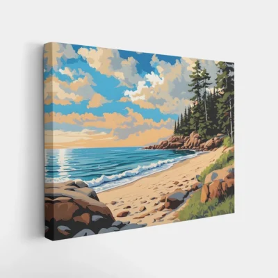 Coastal Pine Shore Paint By Numbers For Adults