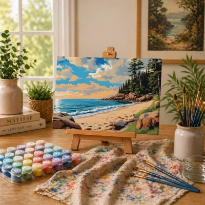 Coastal Pine Shore Paint By Numbers For Adults