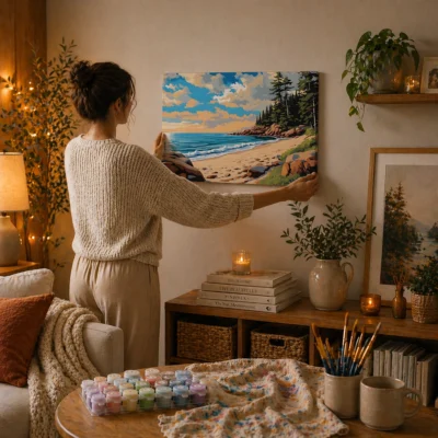 Coastal Pine Shore Paint By Numbers For Adults