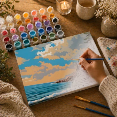Coastal Pine Shore Paint By Numbers For Adults