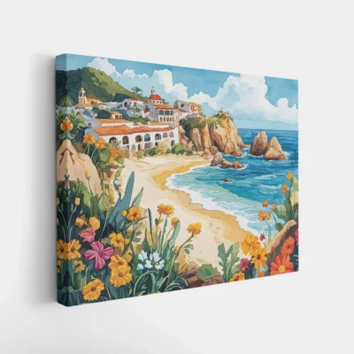 Coastal seaside village Paint By Numbers For Adults