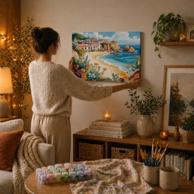 Coastal seaside village Paint By Numbers For Adults