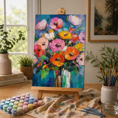 Colorful Floral Bouquet Paint By Numbers For Adults