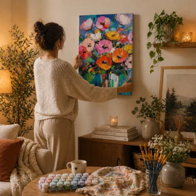 Colorful Floral Bouquet Paint By Numbers For Adults