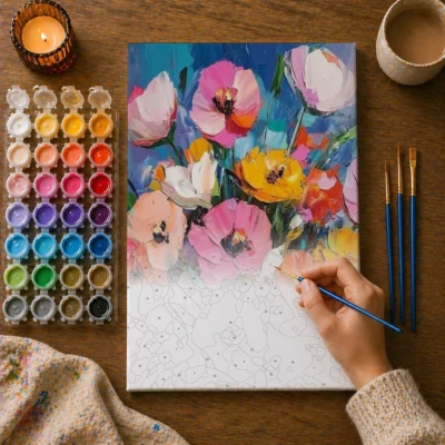Colorful Floral Bouquet Paint By Numbers For Adults