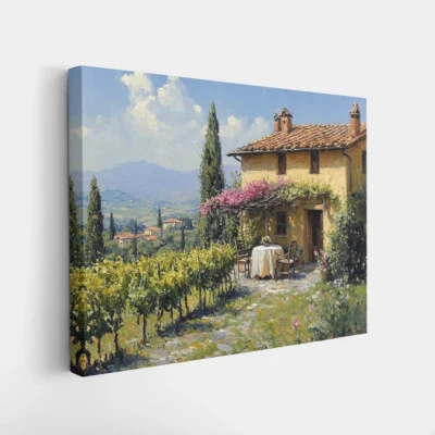 Countryside home with vineyard Paint By Numbers For Adults