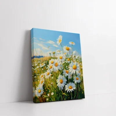 Daisy Meadow Under Blue Sky Paint By Numbers For Adults
