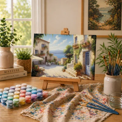 European village lane Paint By Numbers For Adults