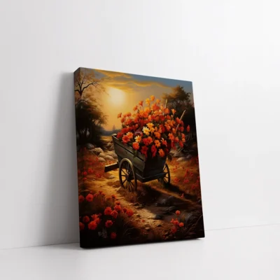 Flower Wagon and Sunset Paint By Numbers For Adults