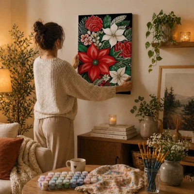 Holiday Floral Charm Paint By Numbers For Adults