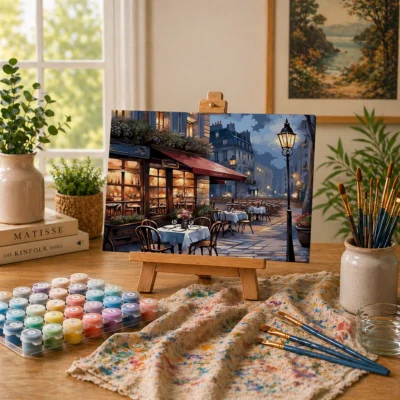 Quiet Street Bistro Paint By Numbers For Adults
