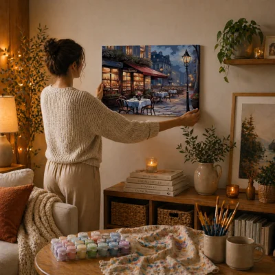 Quiet Street Bistro Paint By Numbers For Adults