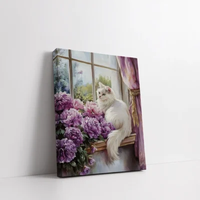 Resting Cat by Purple In Flowers Paint By Numbers For Adults