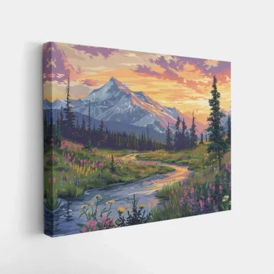 Sunset Ridge River Paint By Numbers For Adults