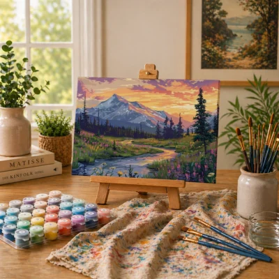 Sunset Ridge River Paint By Numbers For Adults
