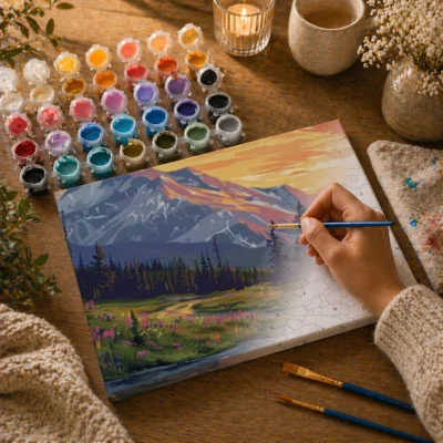 Sunset Ridge River Paint By Numbers For Adults