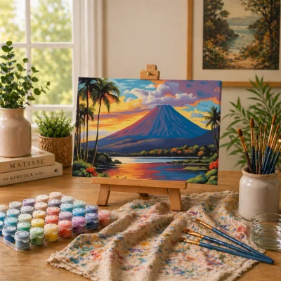 Tropical Evening Glow Paint By Numbers For Adults