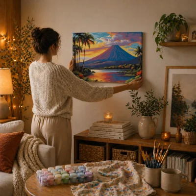 Tropical Evening Glow Paint By Numbers For Adults