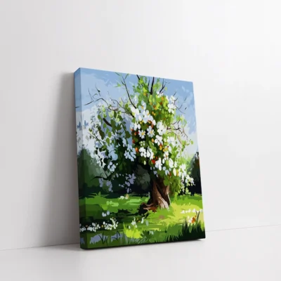 White blossom tree Paint By Numbers For Adults