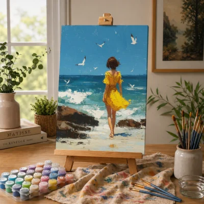 Fearless by the Shore Paint By Numbers For Adults