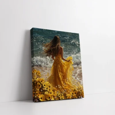 She Blooms by the Sea Paint By Numbers For Adults