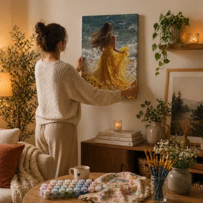 She Blooms by the Sea Paint By Numbers For Adults