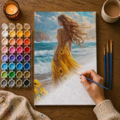She Carries the Sun Paint By Numbers For Adults
