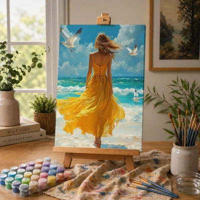 She Walks with the Tide Paint By Numbers For Adults