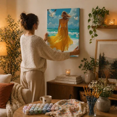She Walks with the Tide Paint By Numbers For Adults