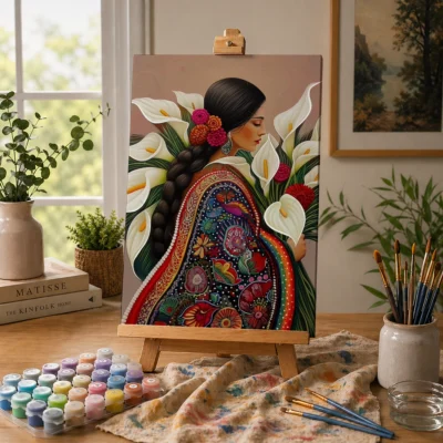 Strength Woven in Bloom Paint By Numbers For Adults