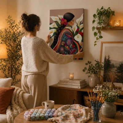 Strength Woven in Bloom Paint By Numbers For Adults