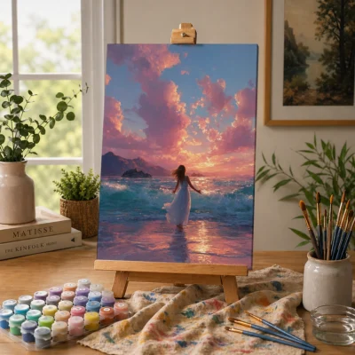 Where Her Heart Meets the Sea Paint By Numbers For Adults