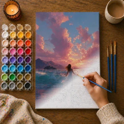 Where Her Heart Meets the Sea Paint By Numbers For Adults