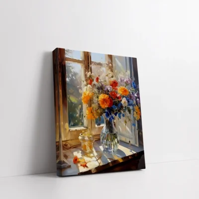 Morning Blooms by the Window Paint By Numbers For Adults