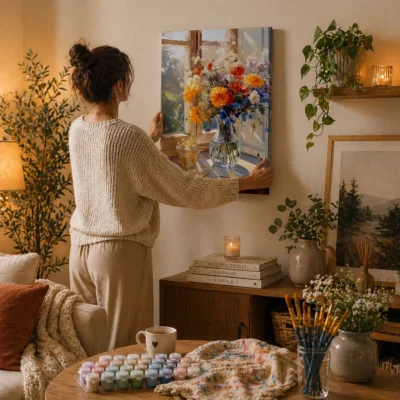 Morning Blooms by the Window Paint By Numbers For Adults