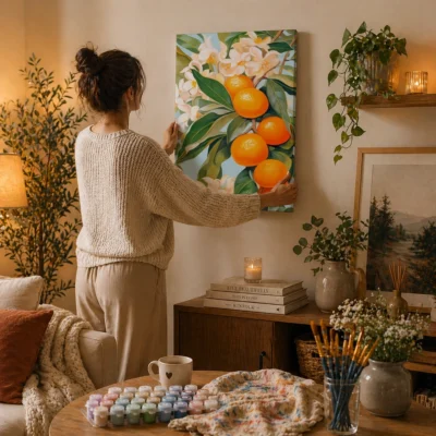 Orange Blossoms of Serenity Paint By Numbers For Adults